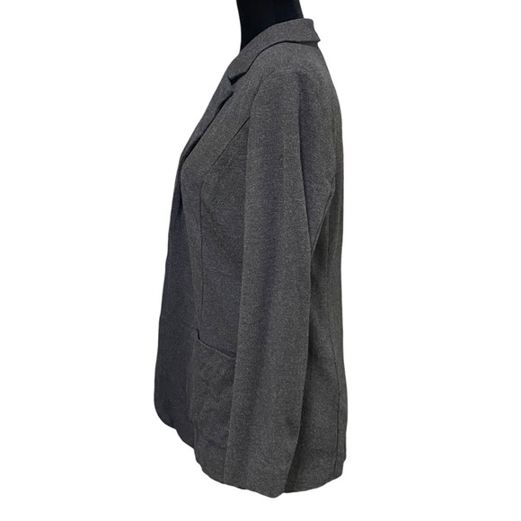 J Jill Gray Ponte Knit Blazer Open Front Cardigan Jacket Petite XS Workwear - Picture 3 of 8